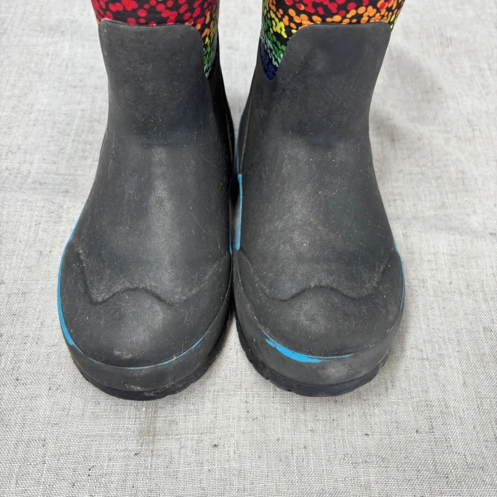 BOGS Rainbow Waterproof Insulated Rubber Neoprene Winter Rain Boot Kids Size 13